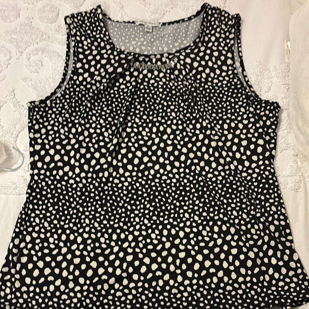 Polka Dot Sleeveless Top